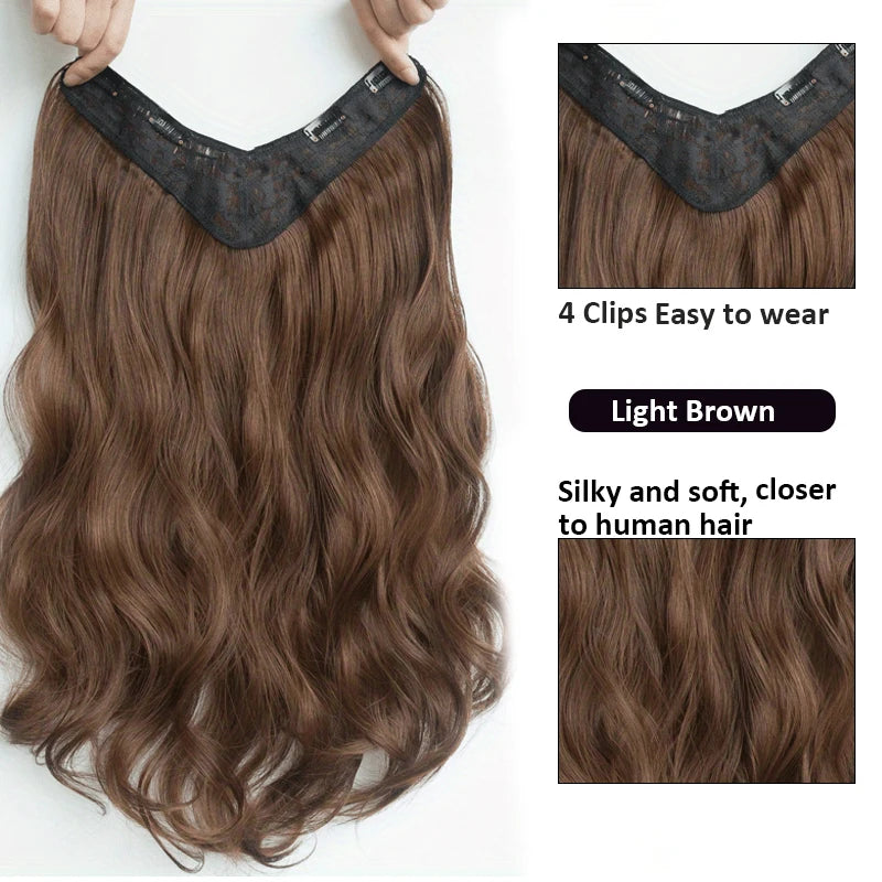 Invisible Long Wave Synthetic Hair Extensions
