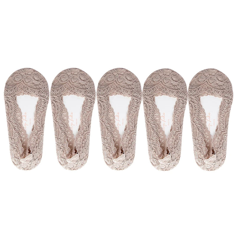 Low Cut Boat Lace Silicone Non-Slip Socks