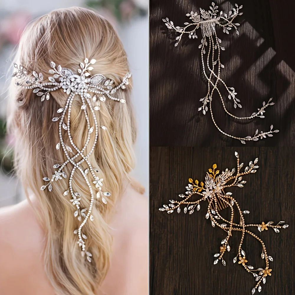 Crystal Pearl Bridal Tiaras Accessories