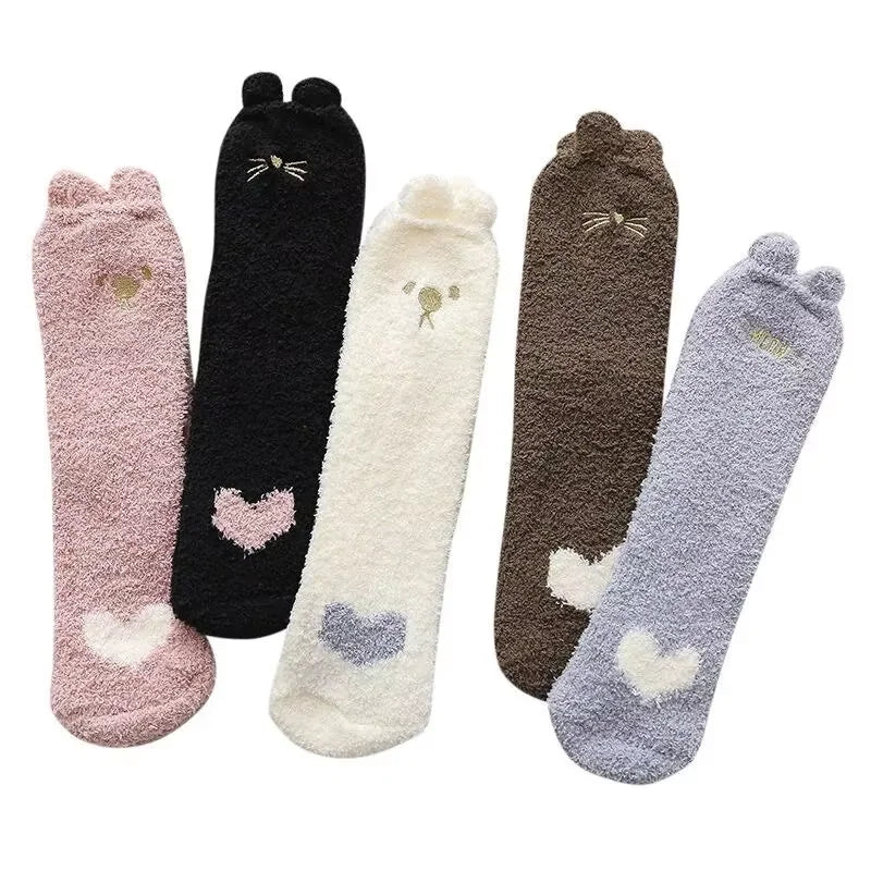 Classic Knit Leg Warmers Rib-Knit Knee-High Leg Warmer Socks