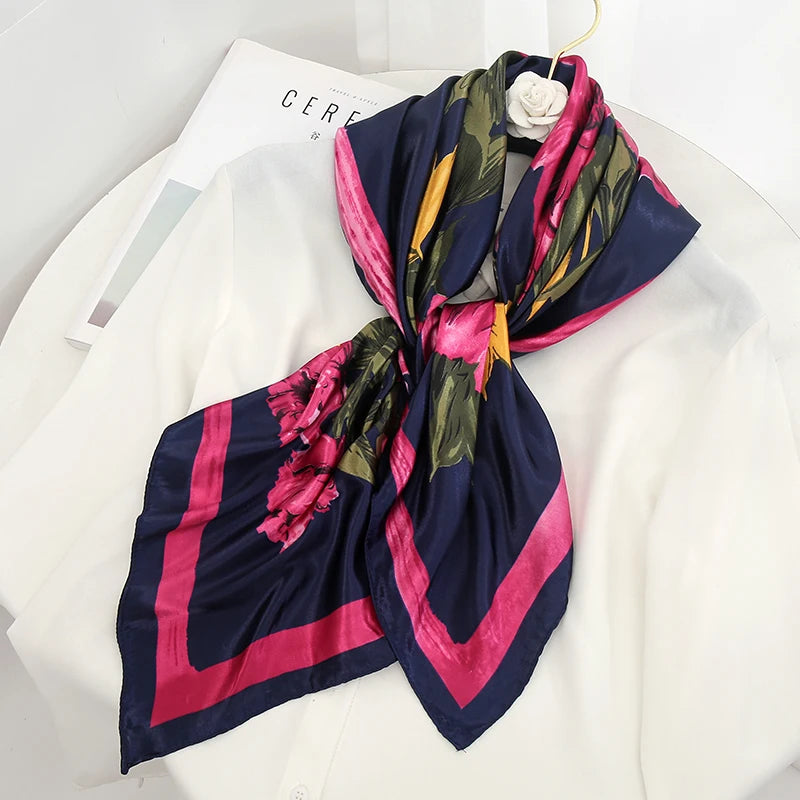Silk Satin Square Scarf
