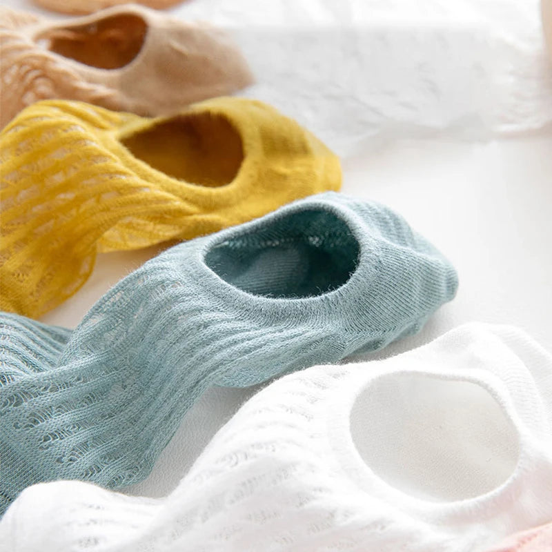Lace Breathable Silicone Non-slip Cotton Boat Socks