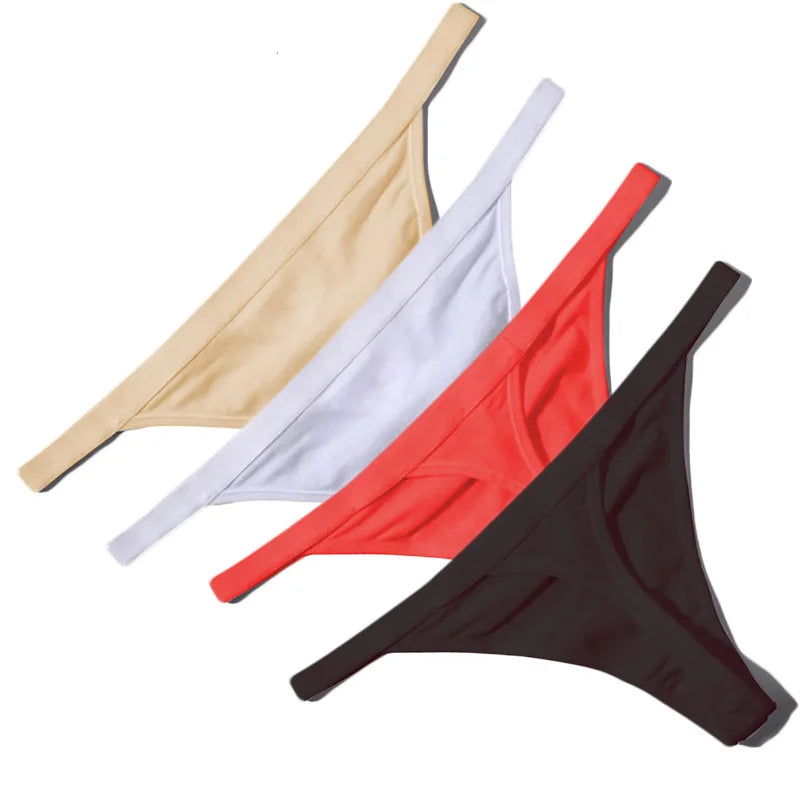 4PCS Sexy WOMEN'S Cotton Thong Underwear