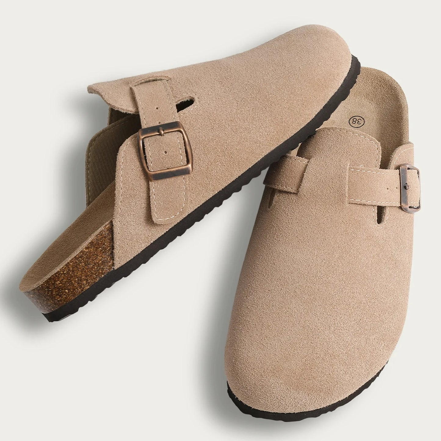 Classic Cork Antislip Outdoor Slippers With Arch Support