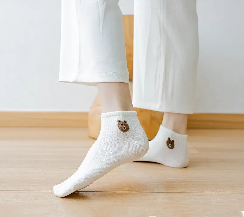 Teddy Bear Ankle Socks
