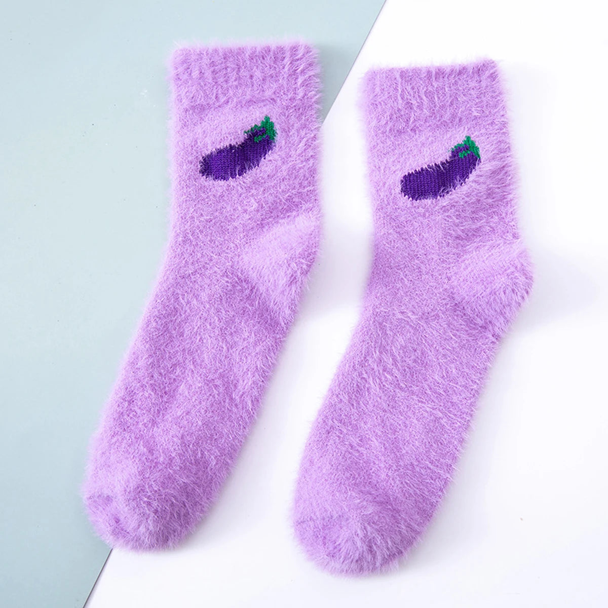Women's Warm Solid Color Floor Socks
