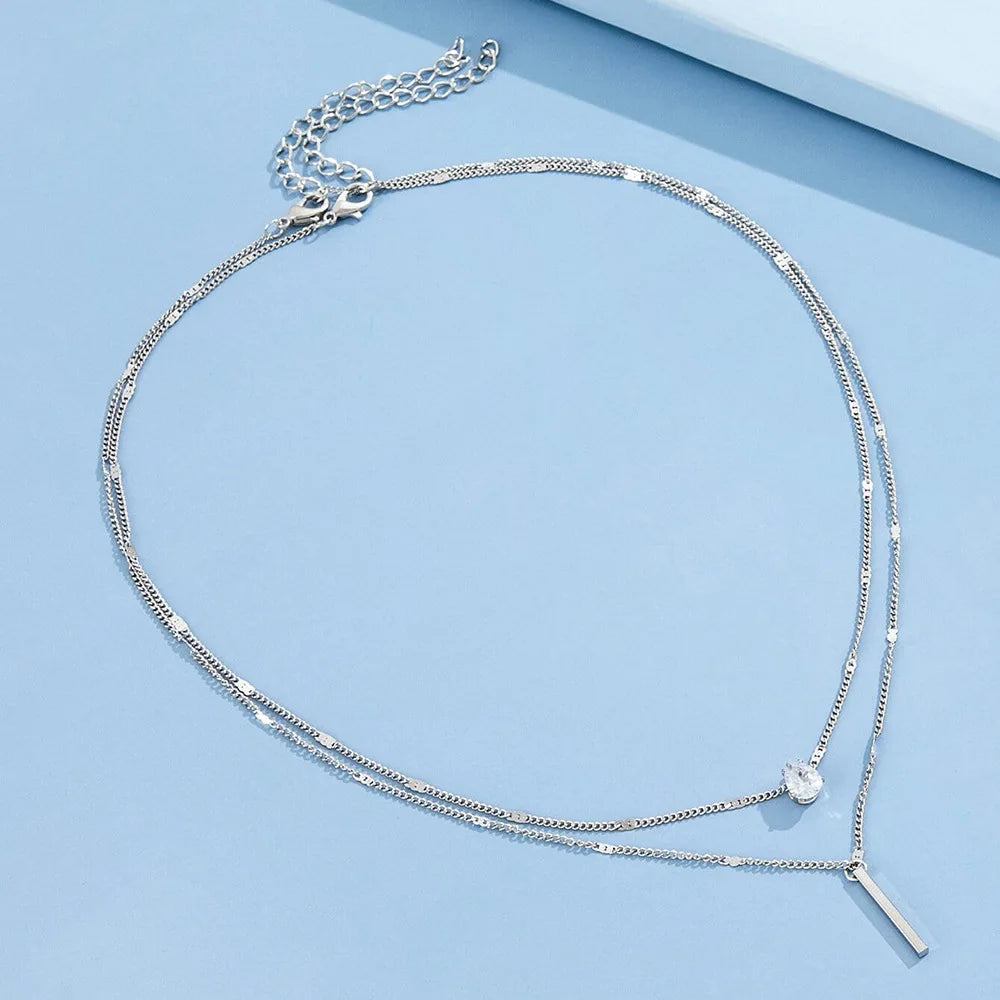 Zircon Pendant Necklace