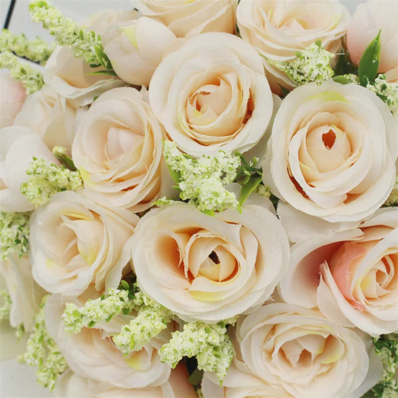 Bridal Bridesmaid Wedding Bouquet White Silk Flower