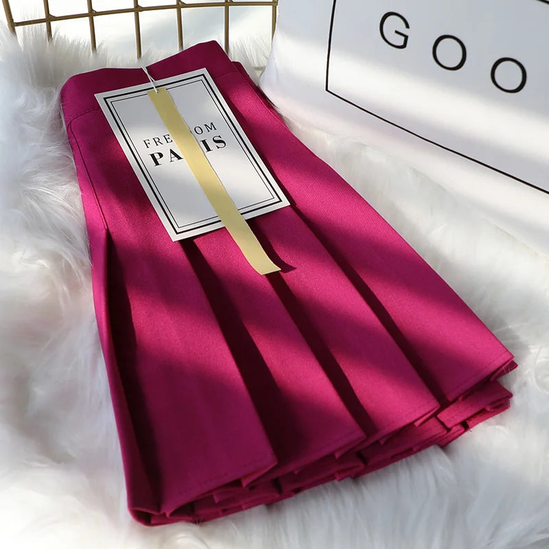 High Waist A-Line Short Skirt
