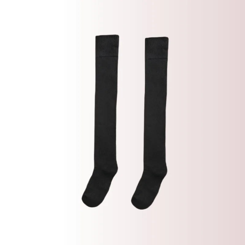Classic Knit Leg Warmers Rib-Knit Knee-High Leg Warmer Socks