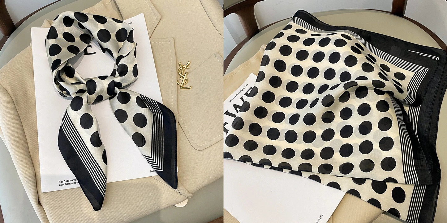 Floral Print Silk Square Scarf