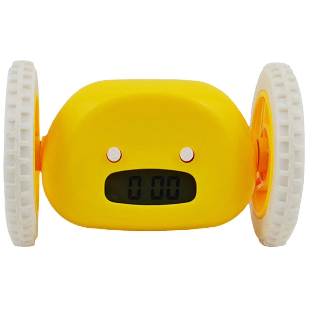 Move Jump Alarm Clock on Wheels