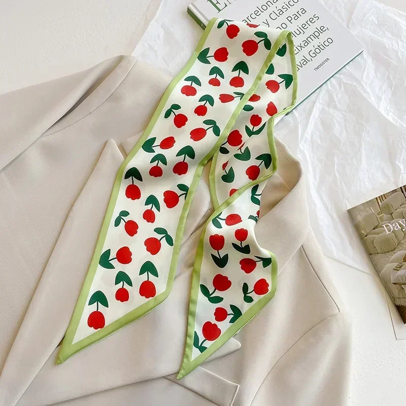 Fashion Print Hair Ribbon Scarf
