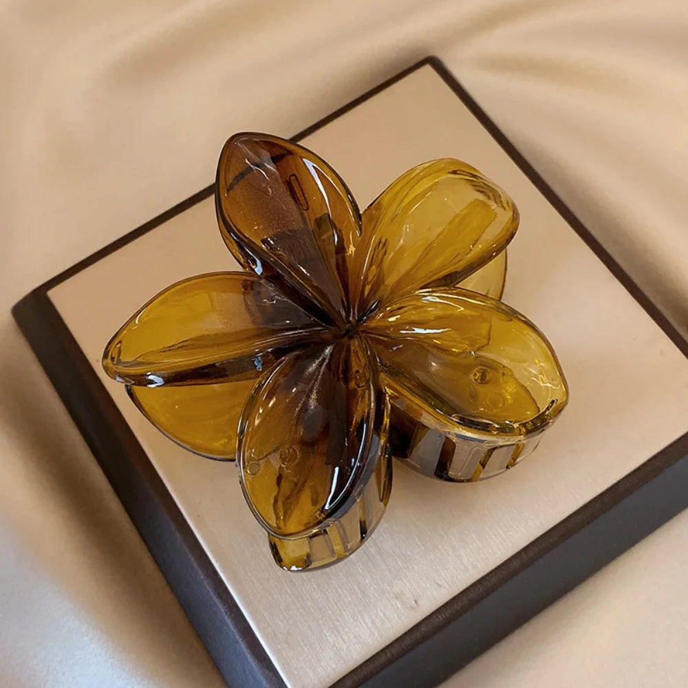 Brown Beige Lightweight Plastic Hair Clips