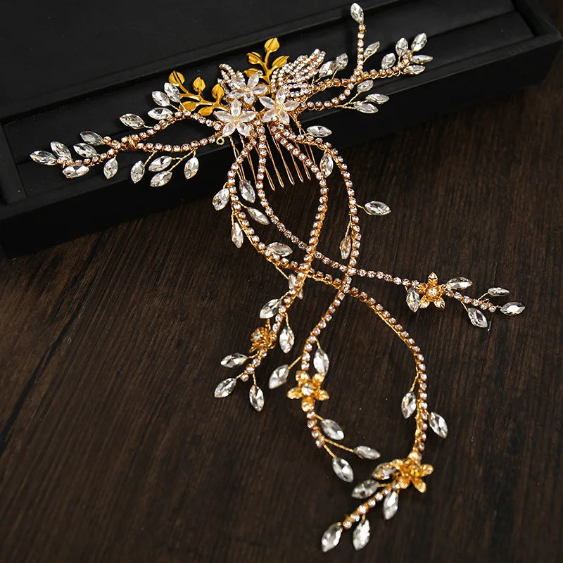 Crystal Pearl Bridal Tiaras Accessories
