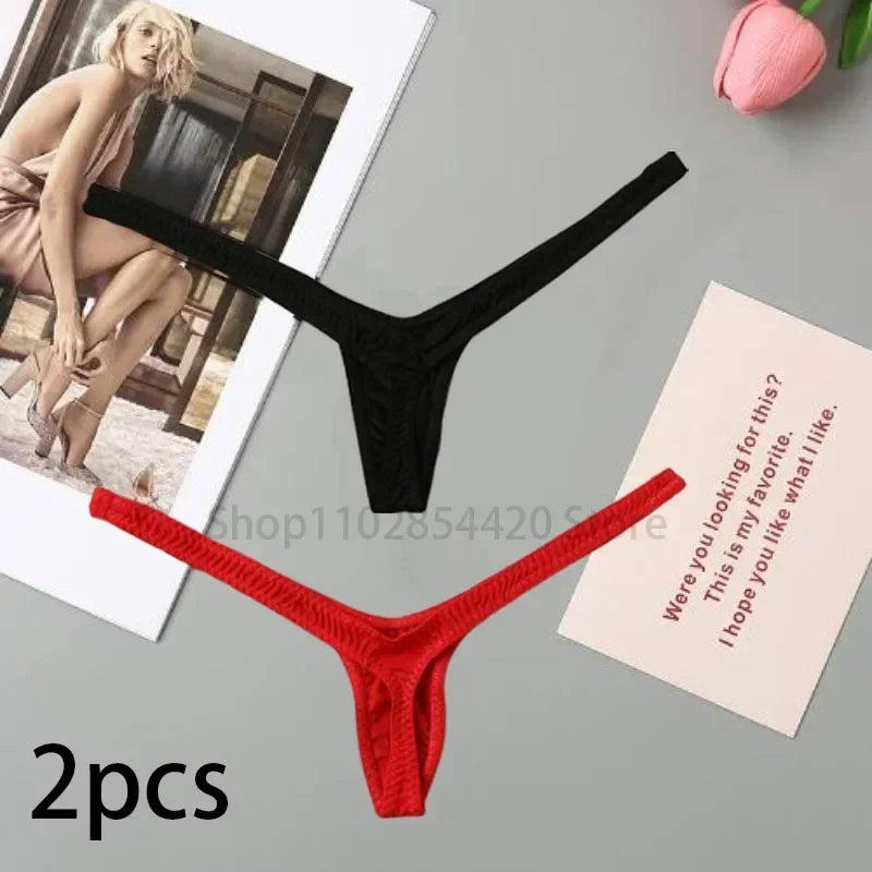 2/4pcs New Deep V Thong Women Underwear
