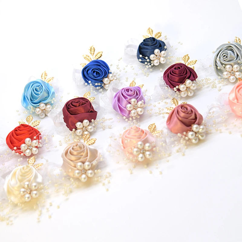 Bridesmaid Faux Rose Bracelet