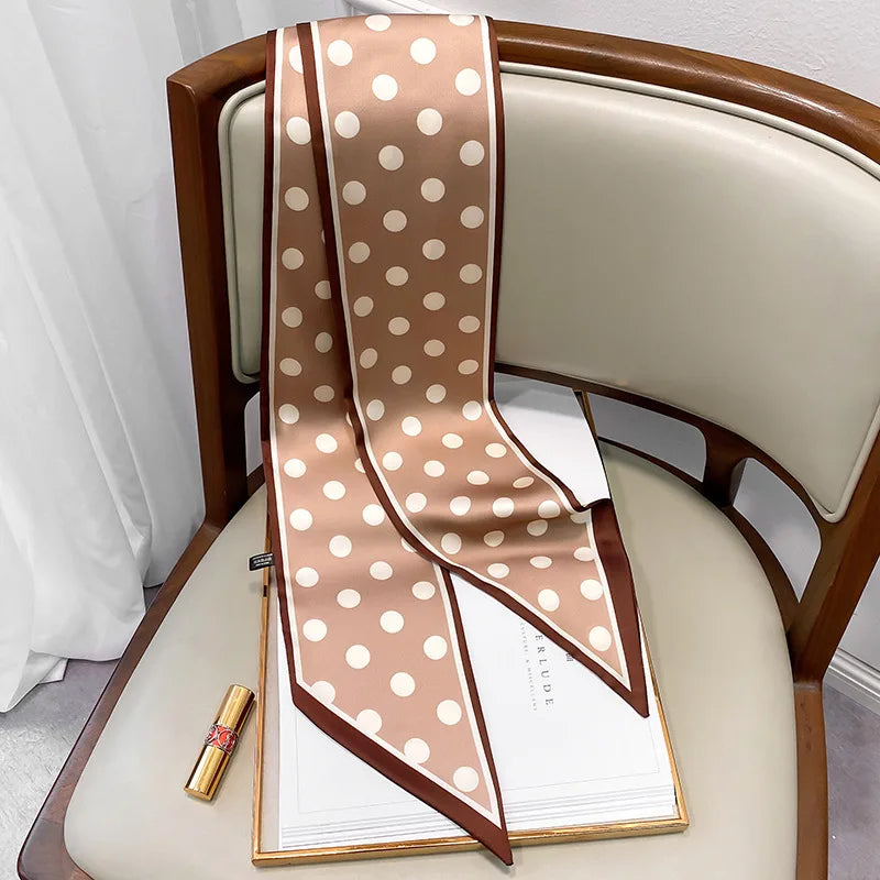 Long Silk Scarf Bag Tie
