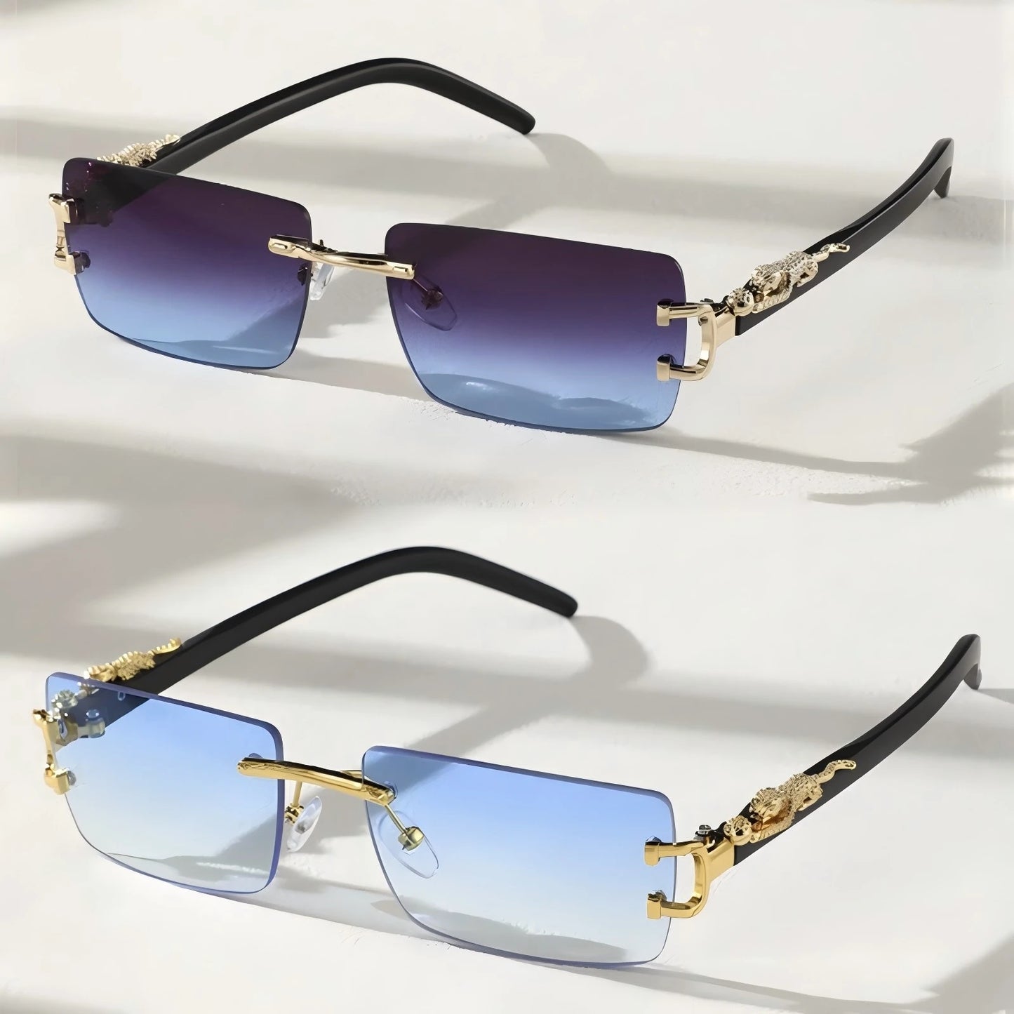 Trendy Frameless Rectangular Personalized Sunglasses