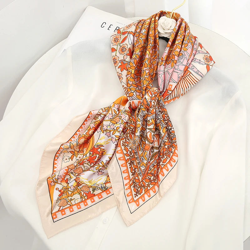 Silk Satin Square Scarf