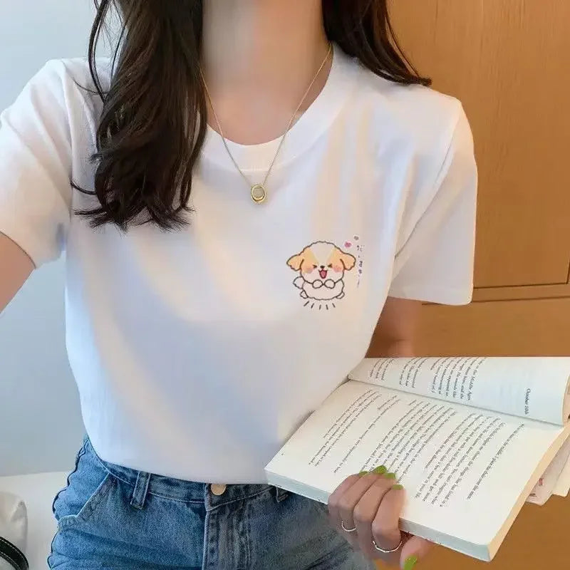 White T-shirt Short-sleeved