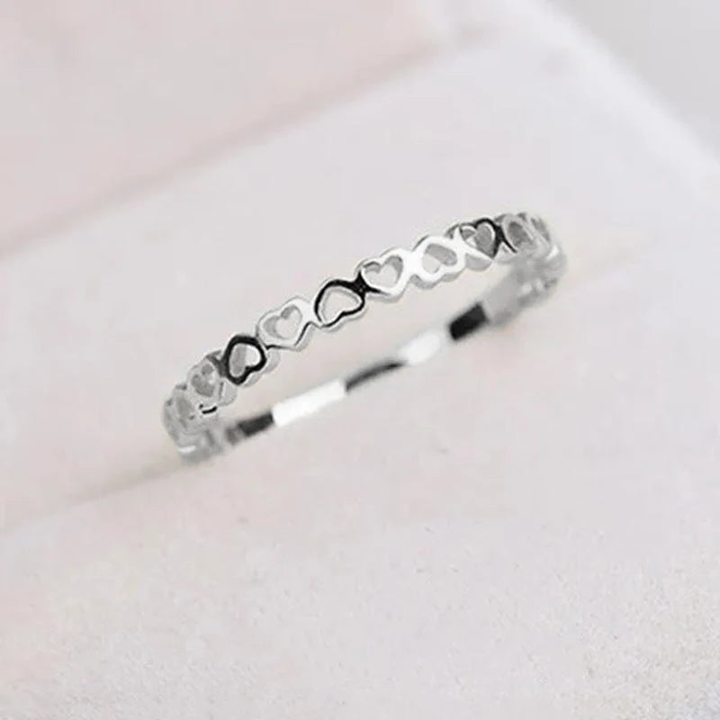 Hollow Hearts Finger Ring