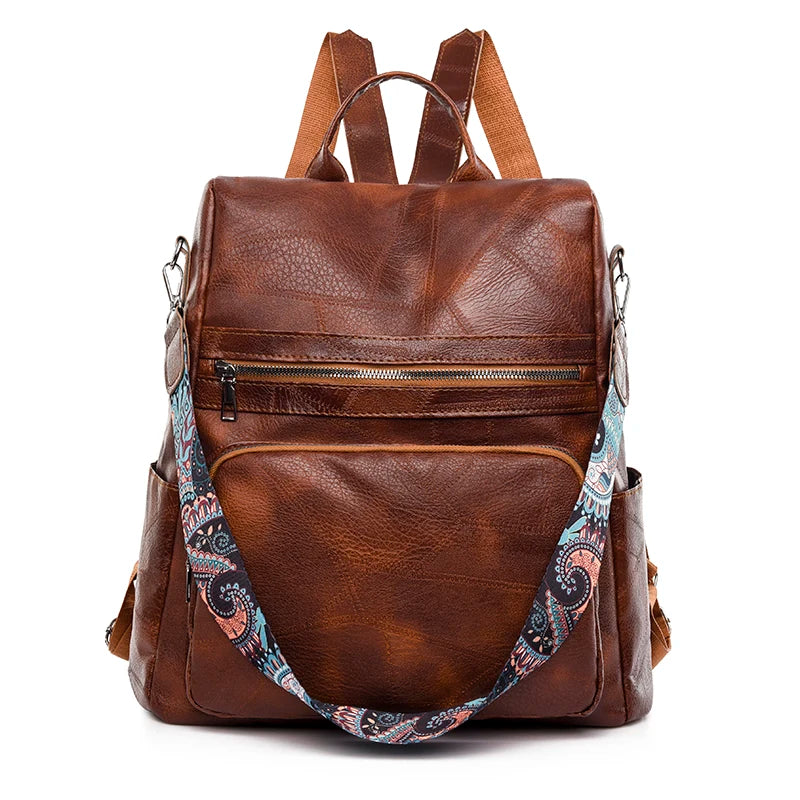 3-in-1 Women Backpacks Vintage Female Shoulder Bags