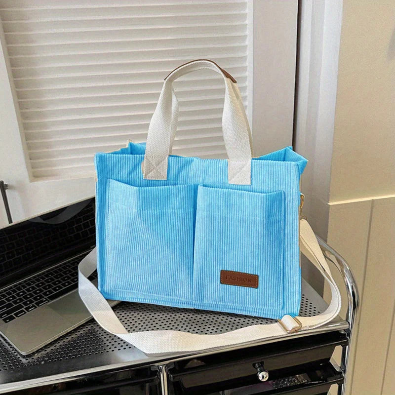 Women's Corduroy Tote Bag