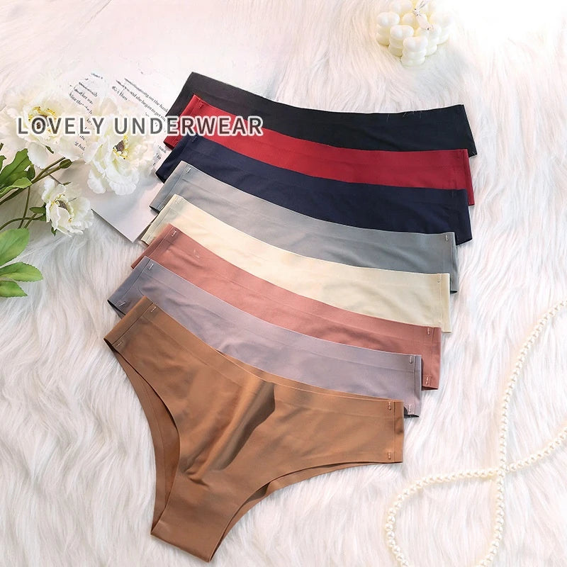 4PCS/Set Seamless Panties Ice Silk