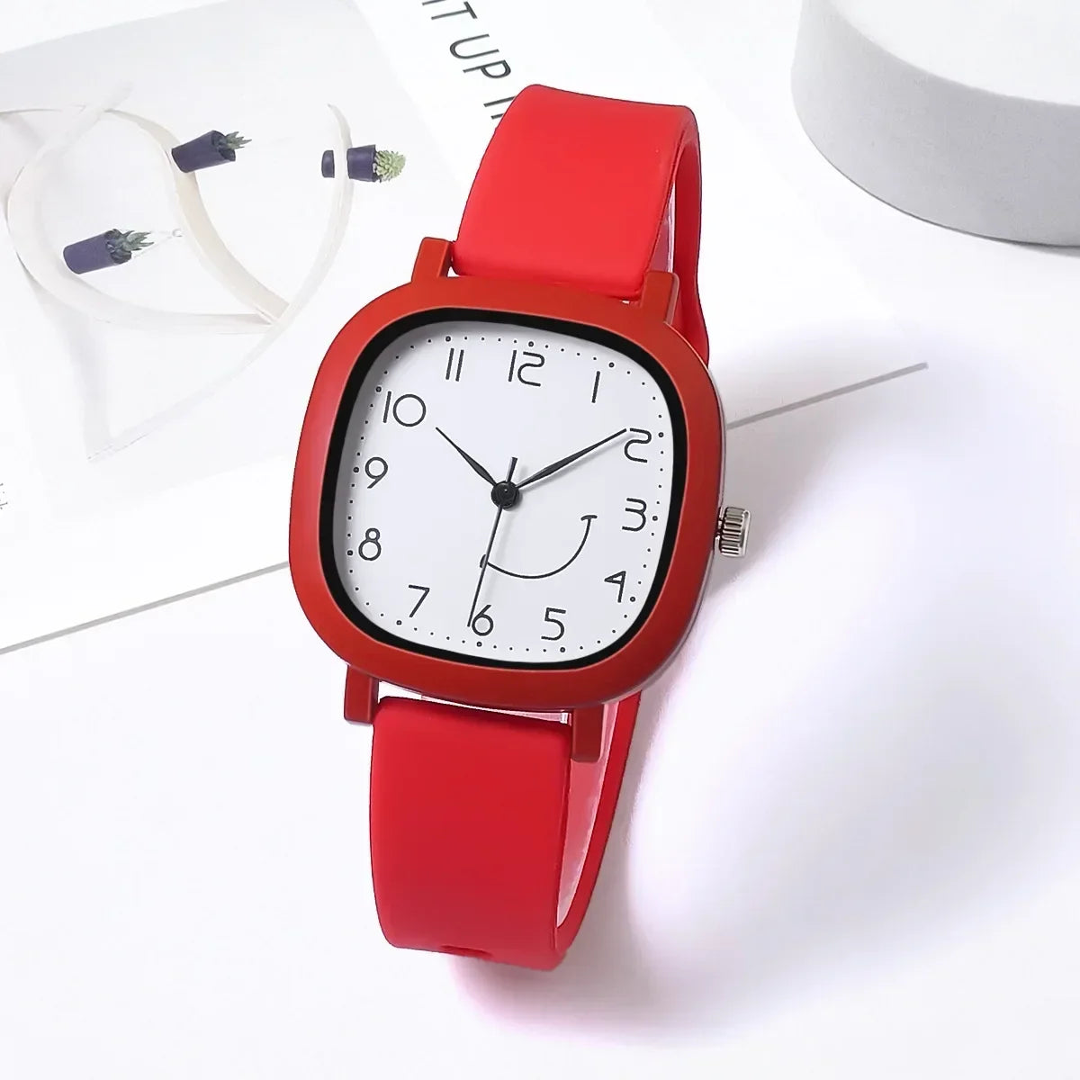 Quartz Watches New Jelly Colored Silicone Strap