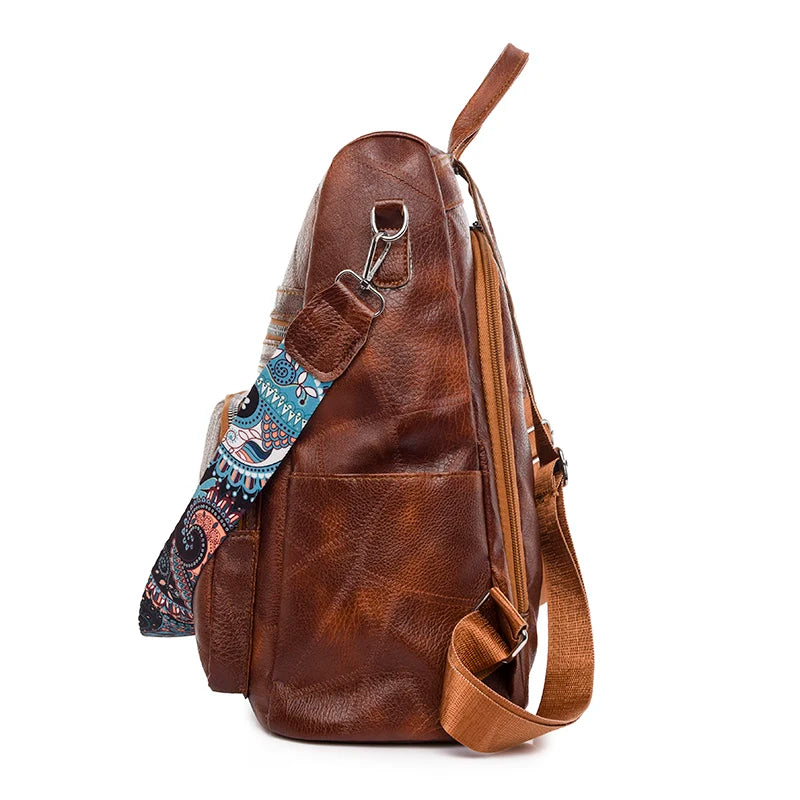 3-in-1 Women Backpacks Vintage Female Shoulder Bags