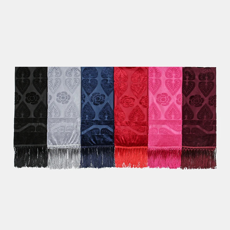 Hollow Lace Gradient Flower Silk Scarf