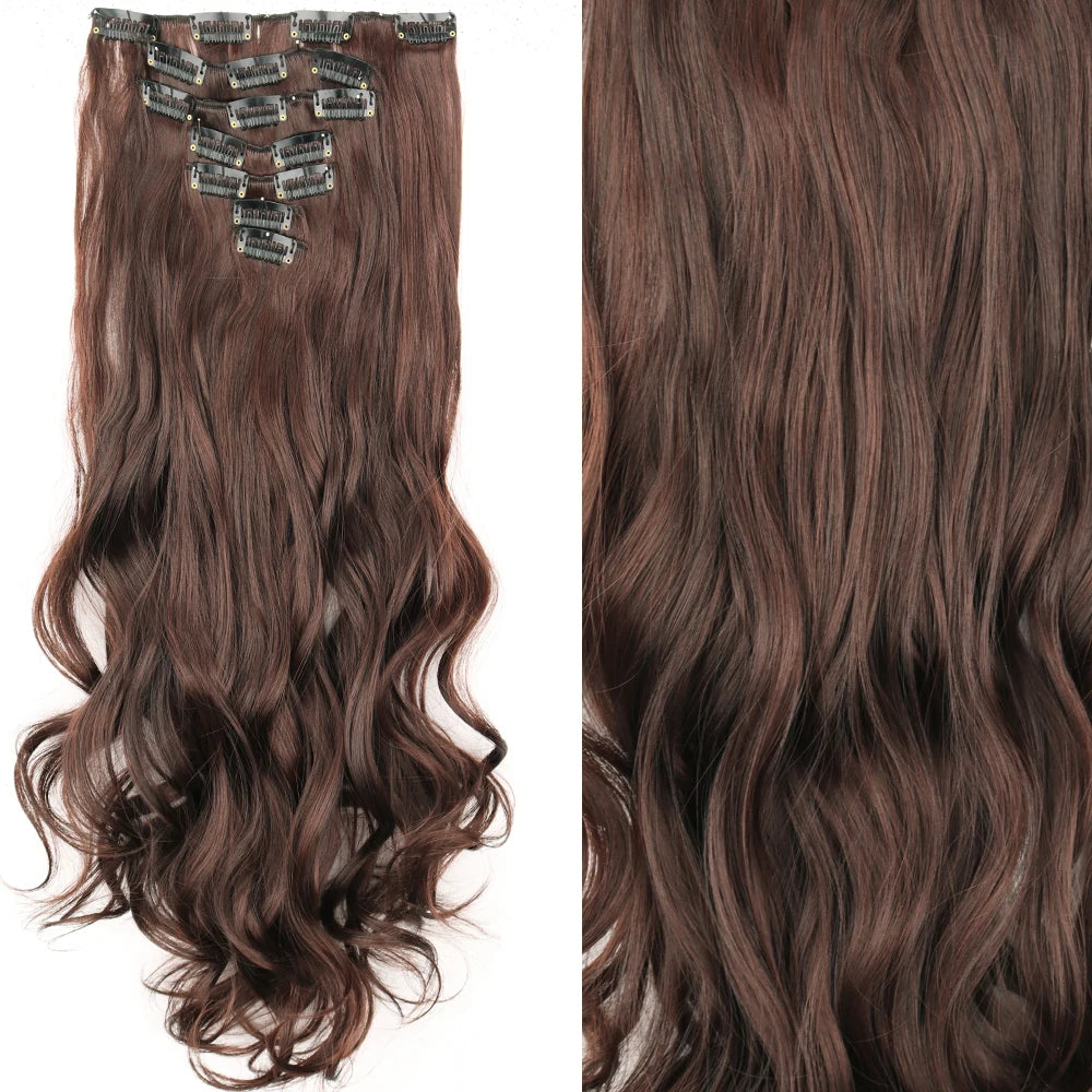 7Pcs/Set 16 Clips Hair Extension