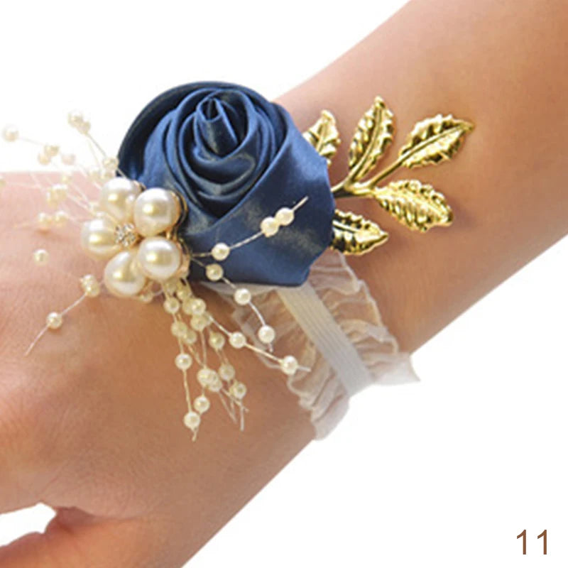 Bridesmaid Faux Rose Bracelet