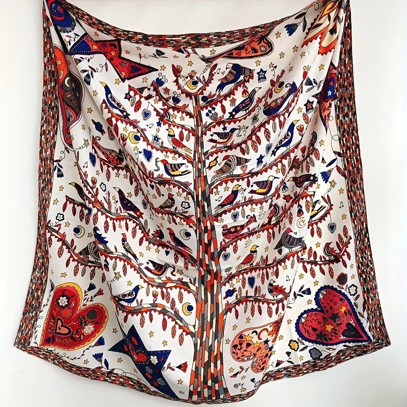 90*90Cm Square Scarf Twill Silk Bandana Pashmina