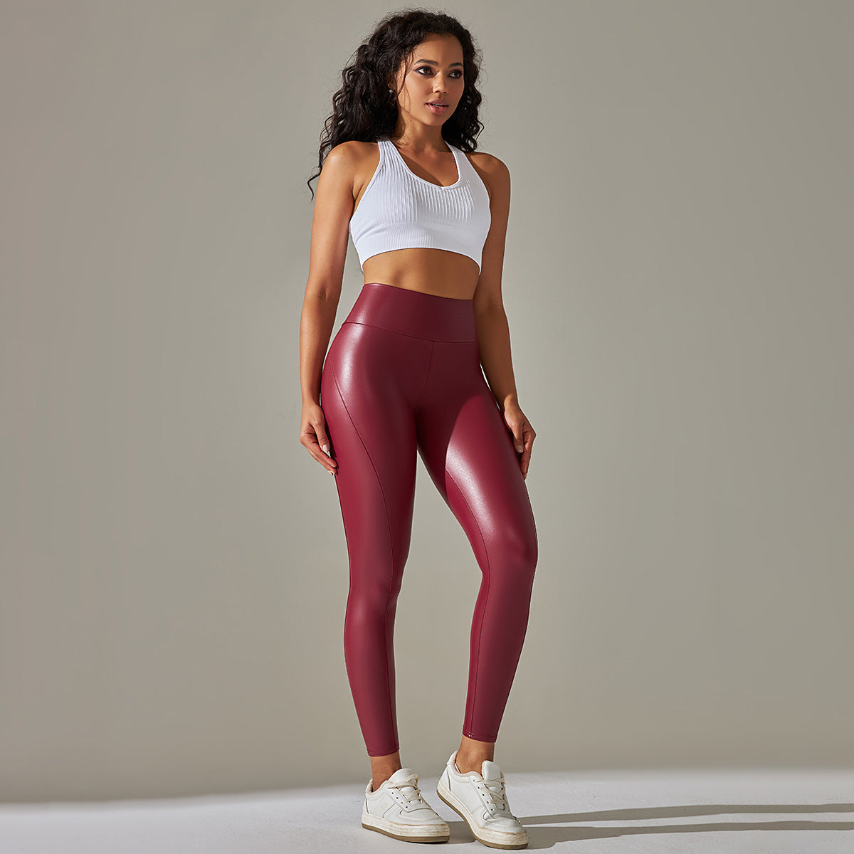 Women Sexy Skinny PU Leather Pants High Waist