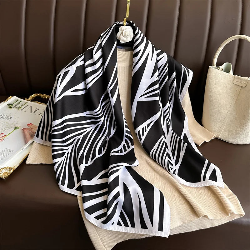 90*90Cm Square Scarf Twill Silk Bandana Pashmina