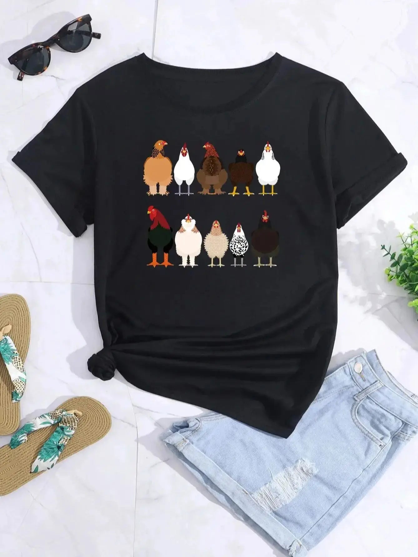 Chicken Crew Neck T-shirt