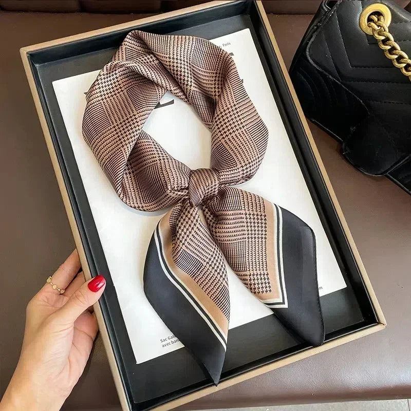 Luxury Design Print Silk Square Scarf