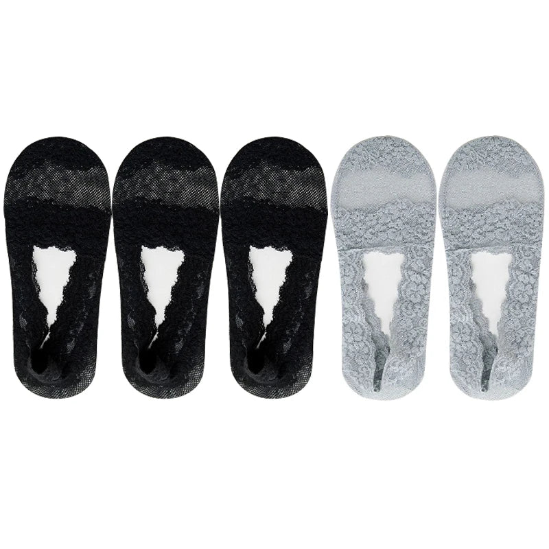 Cotton Transparent White Low Cut Boat Sock