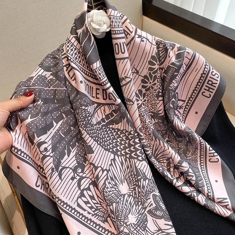 Silk Satin Square Scarf