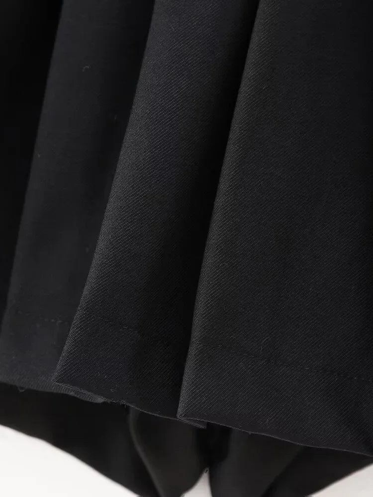 Side Zipper Mini Skirts Shorts Vintage High Waist