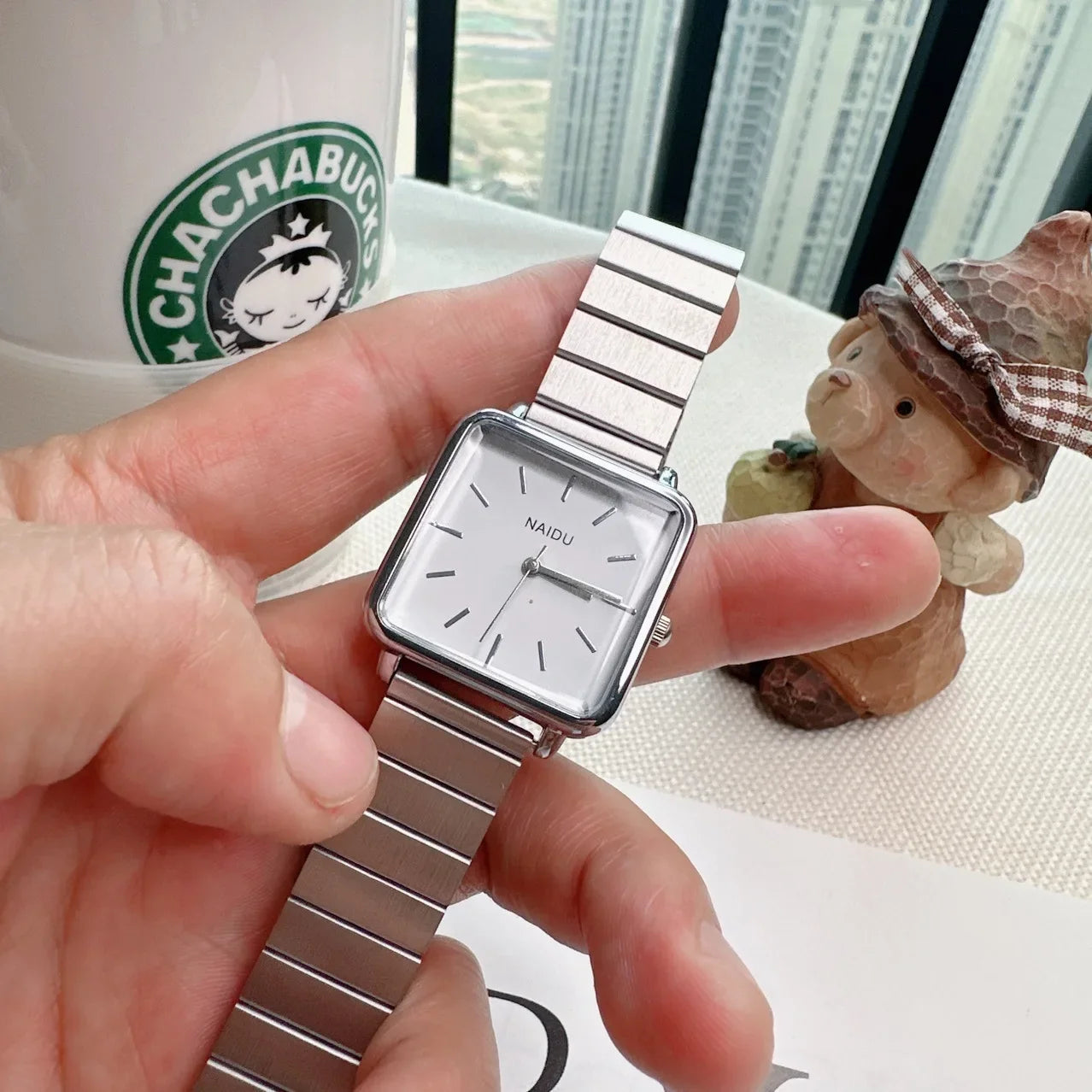 Square Watch Stainless Steel