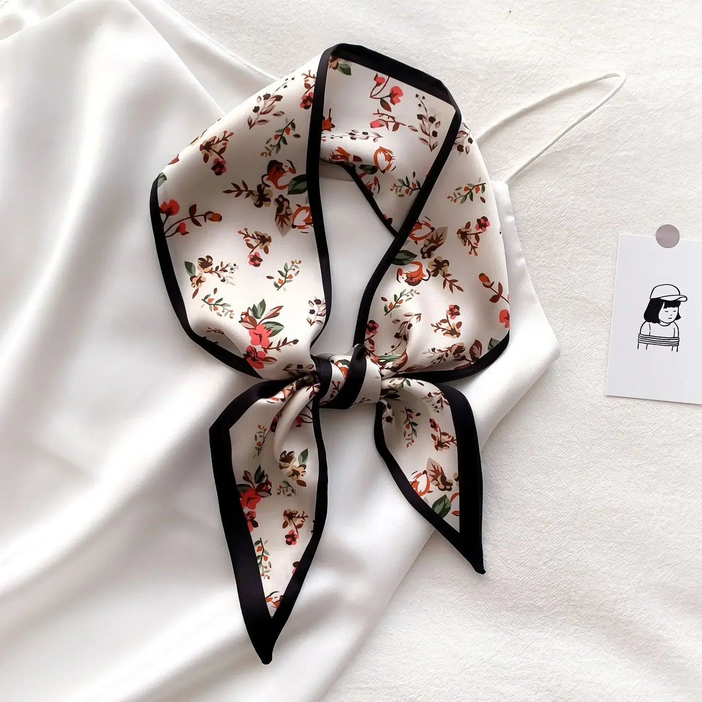 Fashion Print Hair Ribbon Scarf