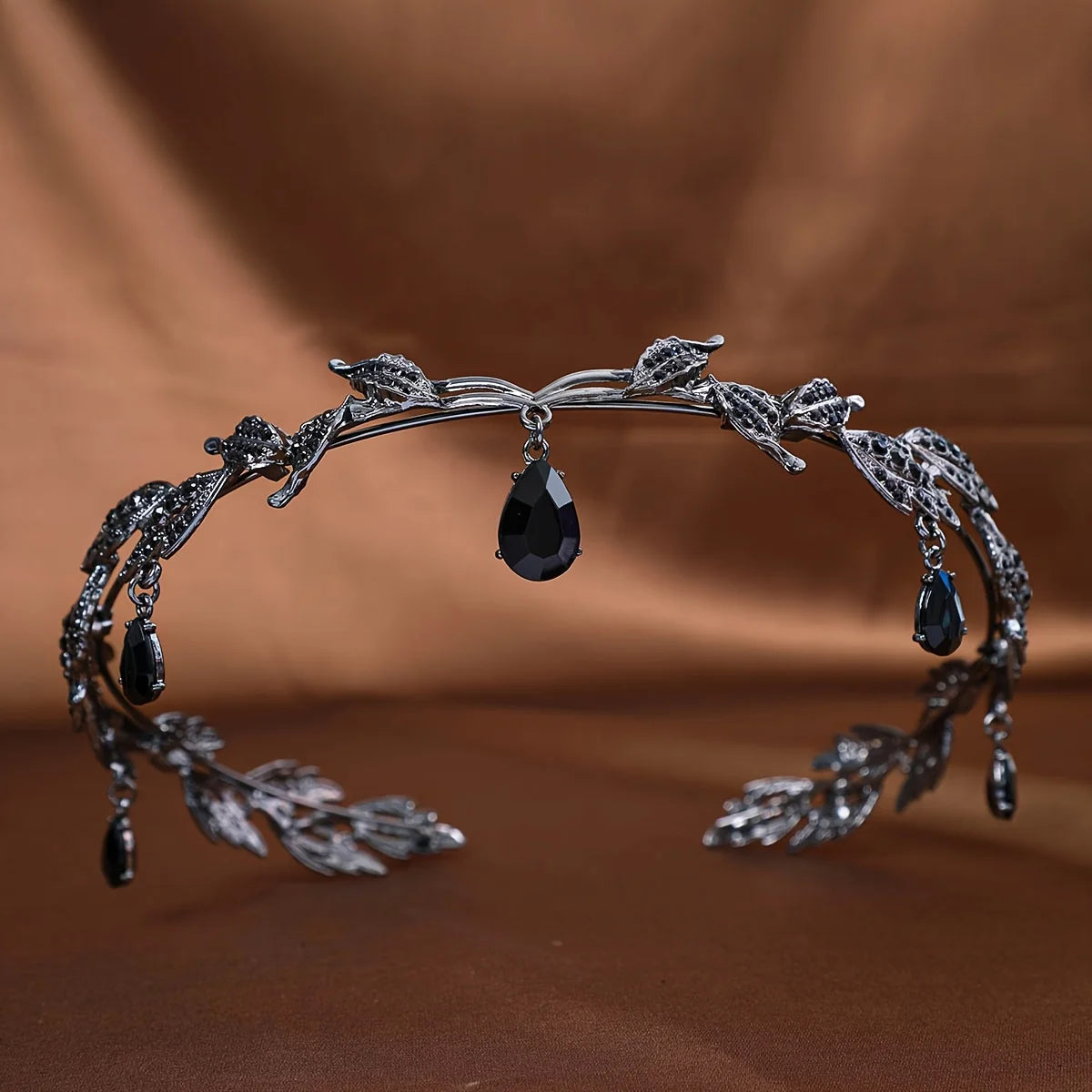 Vintage Fairy Crown Tiaras Crystal Leaves