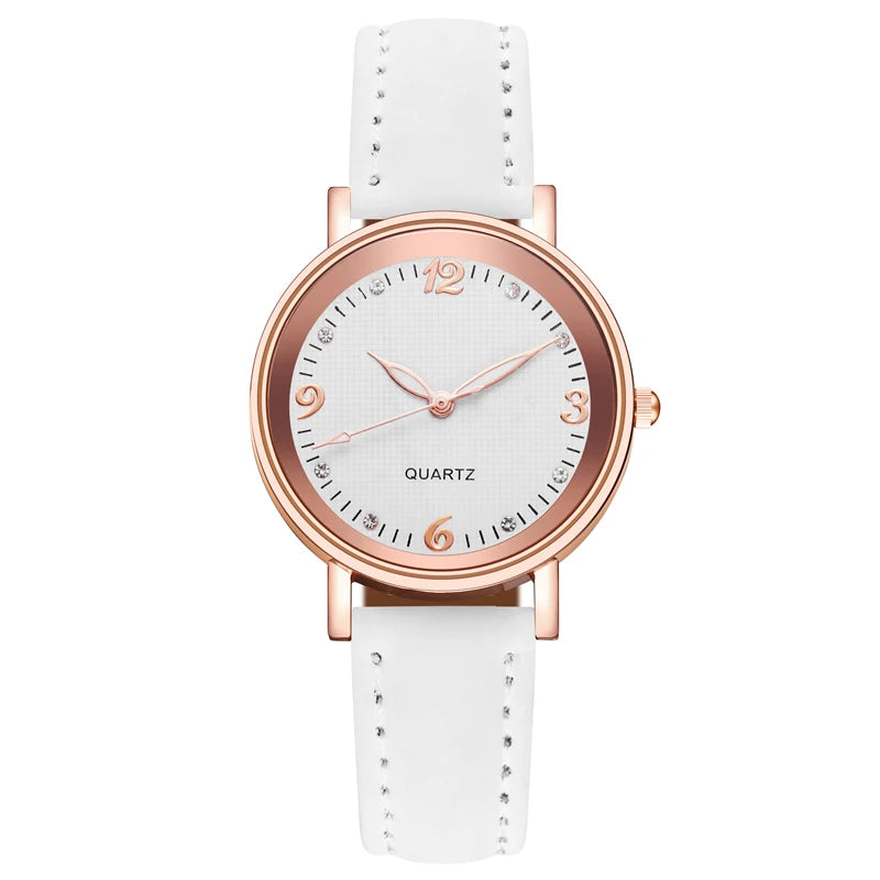 Casual Leather Band Analog Quartz Watches