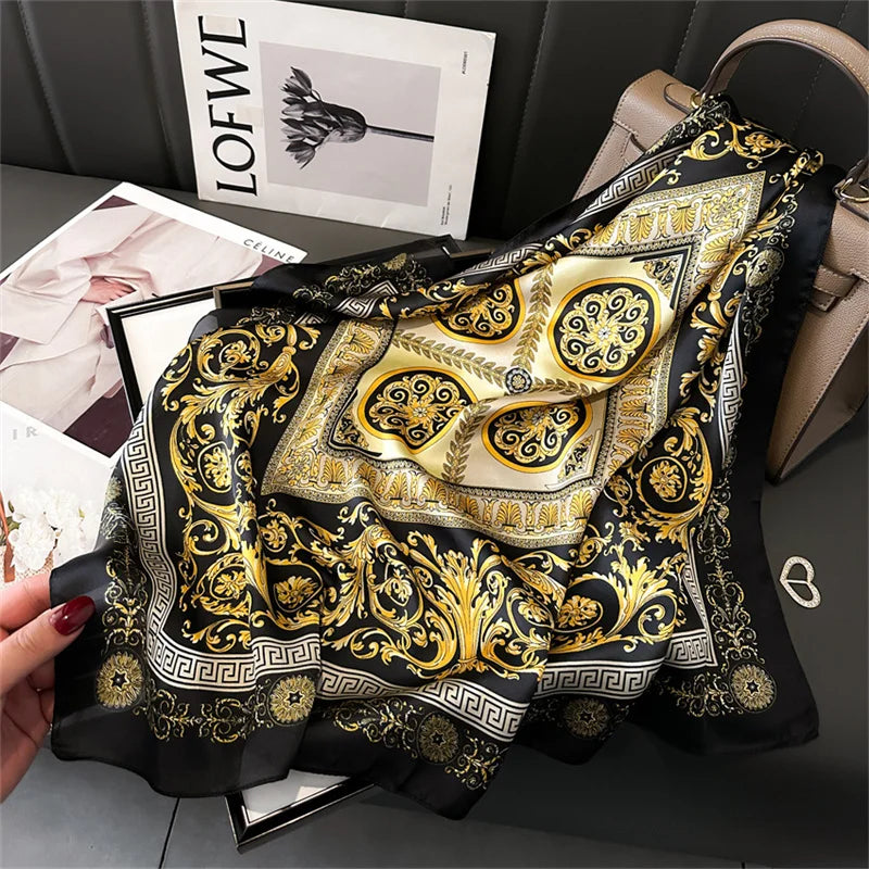 70X70cmPrinted Women's Scarf Pashmina Silk Scarf