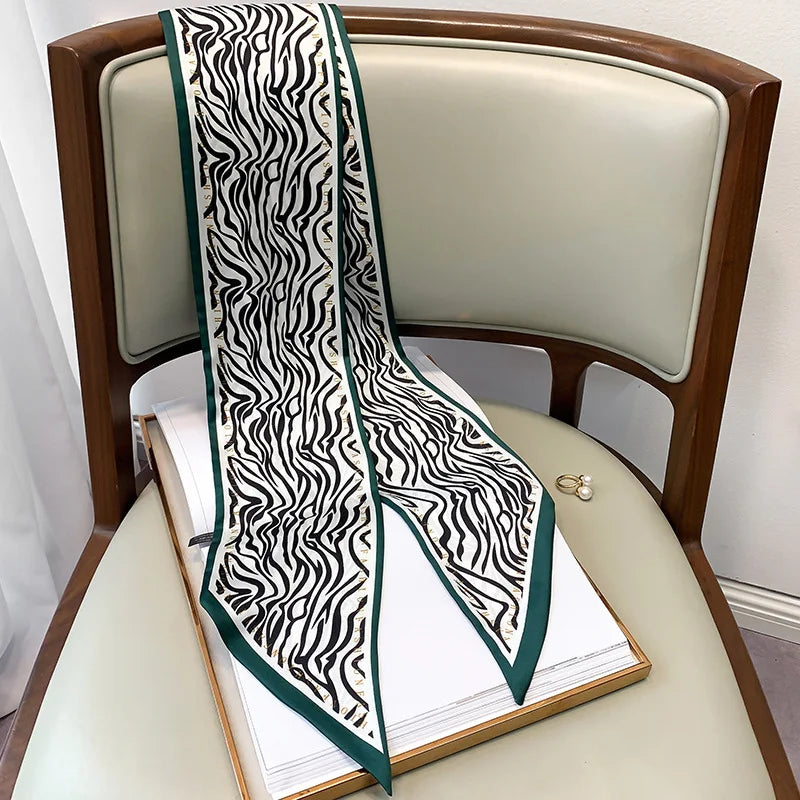Long Silk Scarf Bag Tie