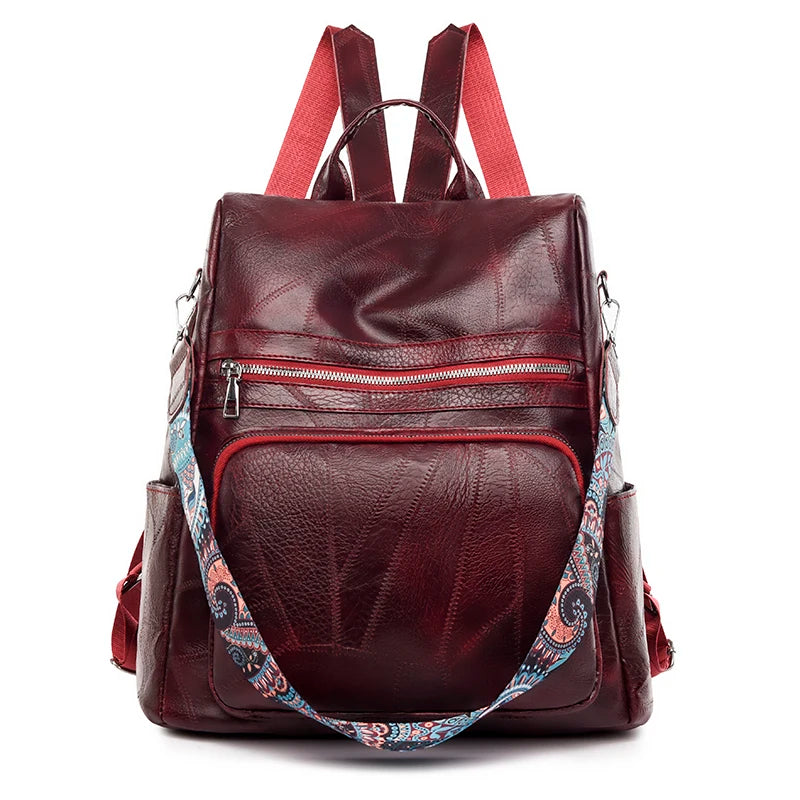 3-in-1 Women Backpacks Vintage Female Shoulder Bags