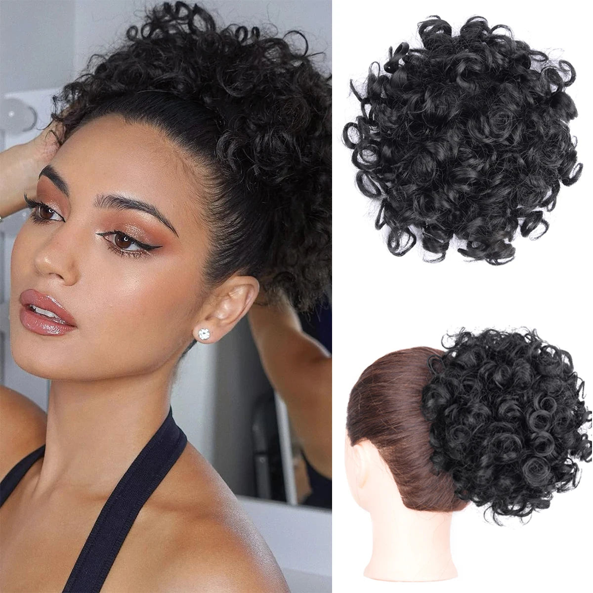 Hair Bun Clip In Ponytail Hair Extensions